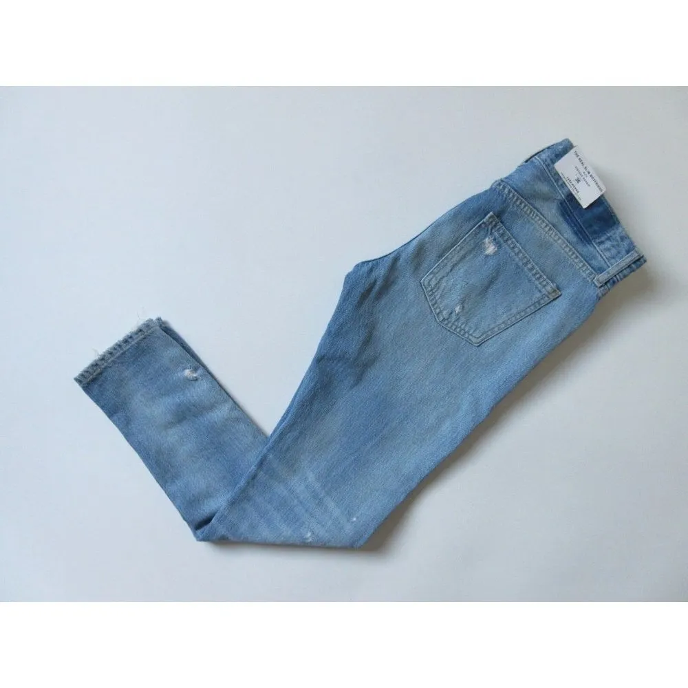 NWT ZARA Woman The Real Slim Boyfriend in Vintage Repair Distressed Jeans 4 / 36 - Image 5