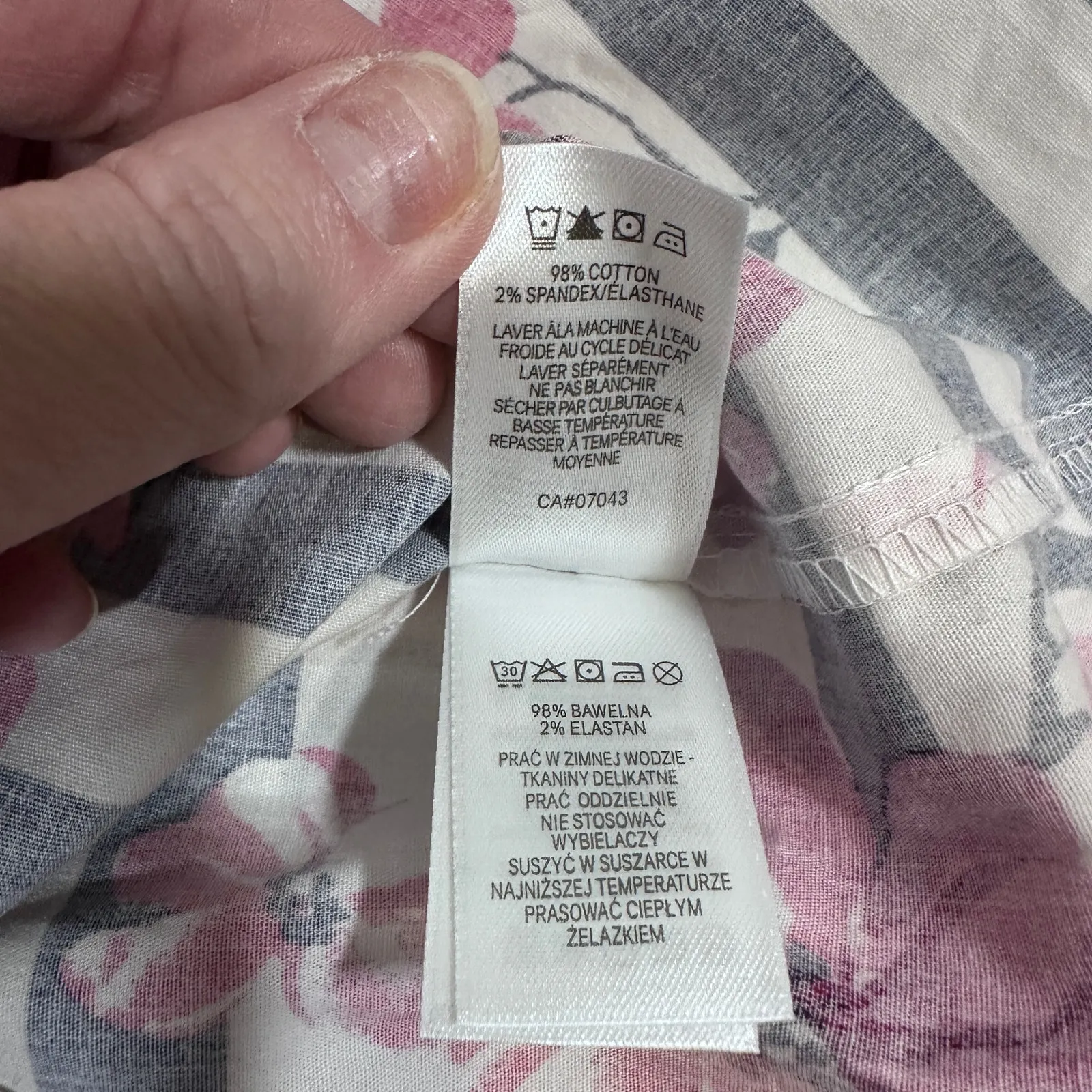 Tabitha Webb Navy White Stripe Floral Dress – Magenta Pink Print – Size 12 NWT - Image 9