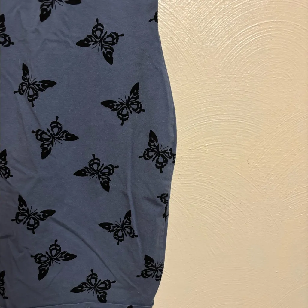 Wild Fable Navy Dress with Black Butterfly Pattern - Image 7