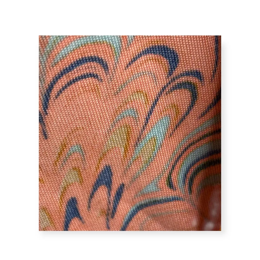 Sky ✽ Silk Plunging V Neck Corset + Stone Mini Dress ✽ Peach Print ✽ XS ✽ Celeb Pink - Image 10