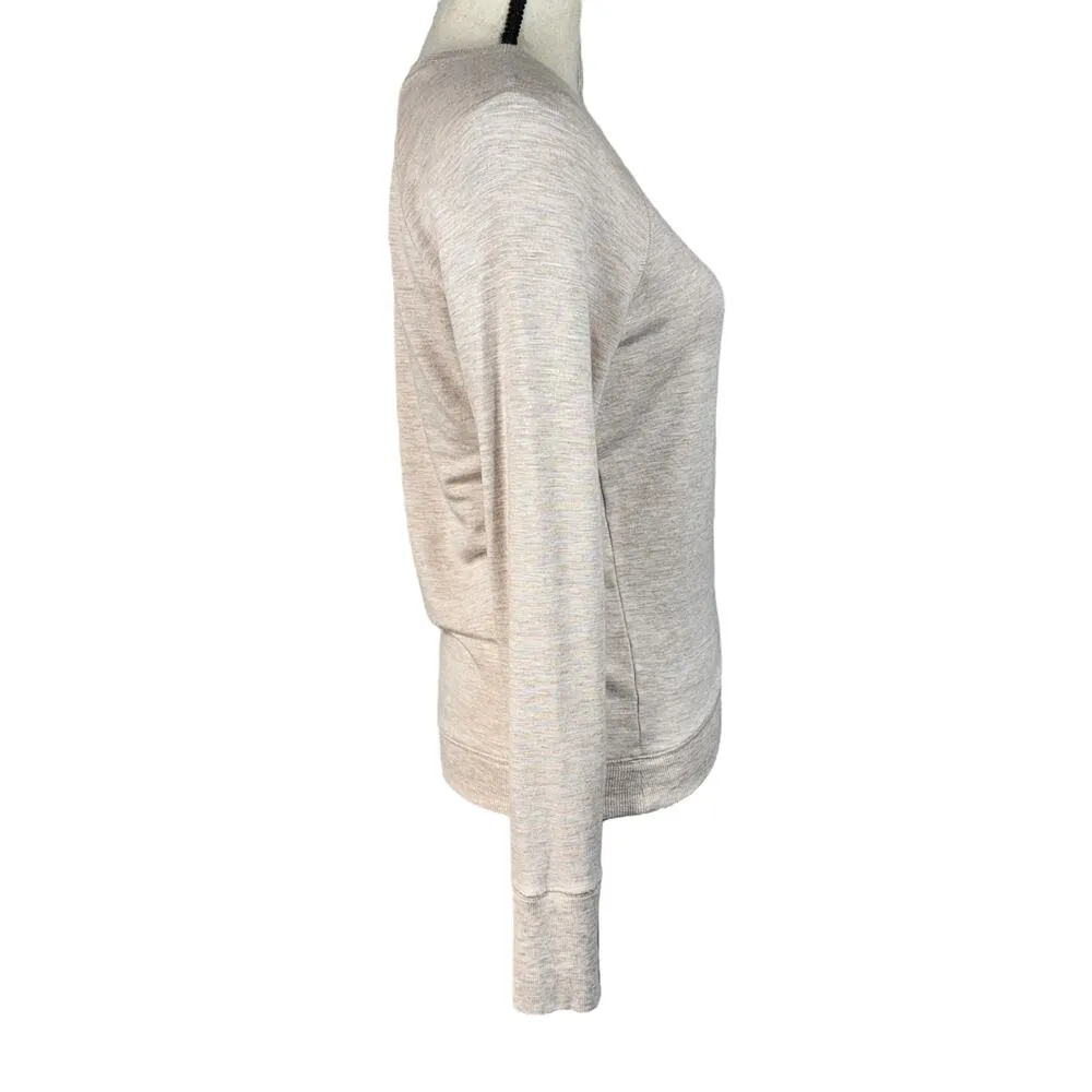 Athleta X-Small Criss Cross Sweatshirt Tulip Hem Stretch Semi-Fitted Long Sleeve - Image 6