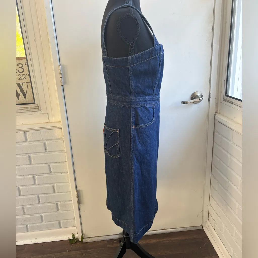 Levi’s Denim Button Front Dress small layered staple westerncore flattering - Image 4