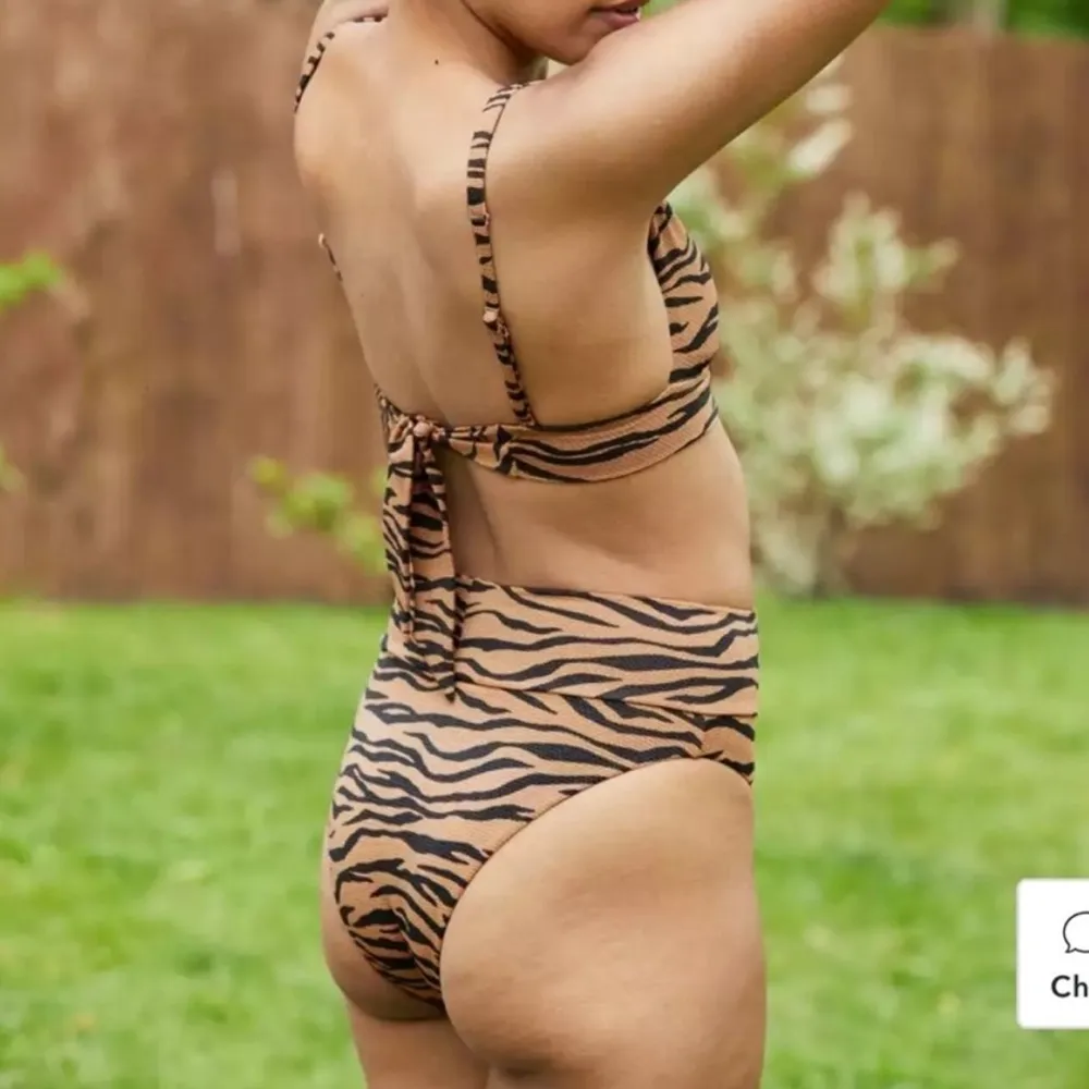 Aerie Pique Zebra print High Waisted Bikini Small/ Medium NEW - Image 13