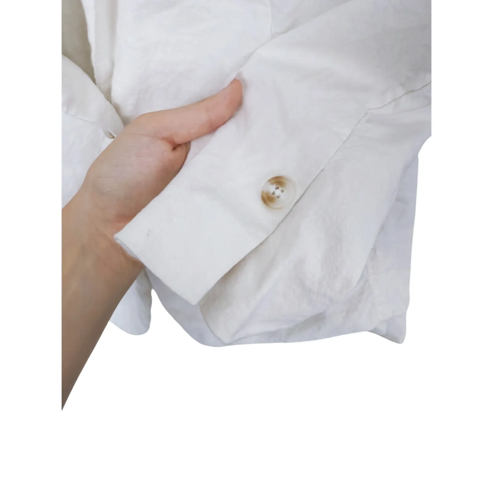 Lauren Conrad Linen Blazer Jacket Small Ivory Coastal Career Corpcore Clean Girl - Image 8