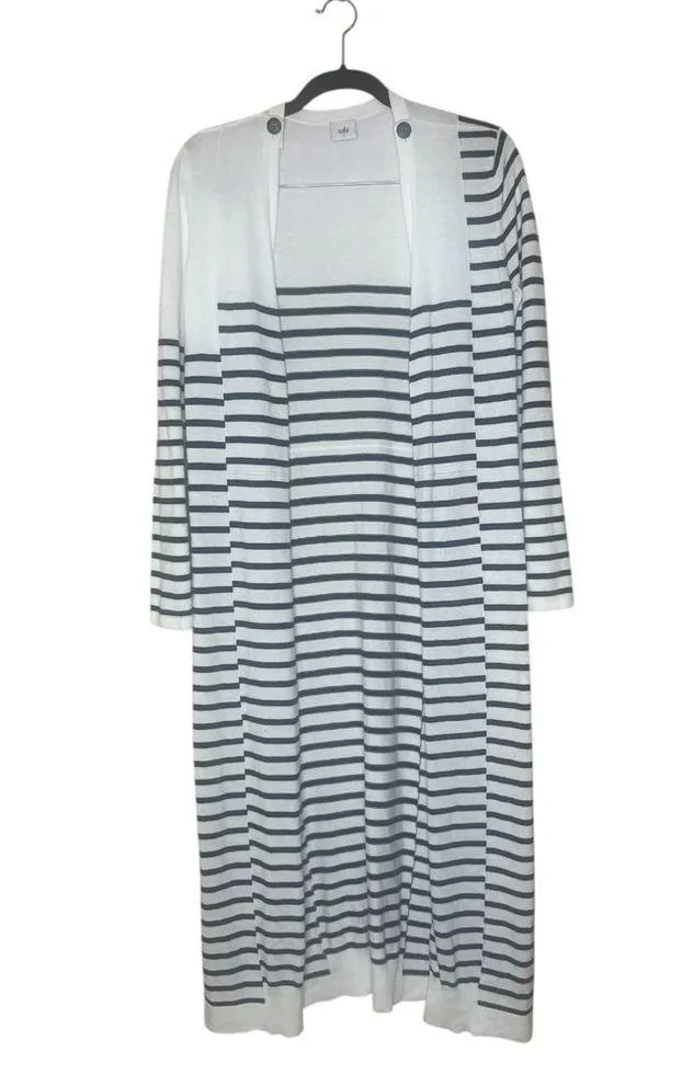 Cabi 5141 Victory Cardigan Sweater Long Striped Knit
Maxi Duster Size Small - Image 3