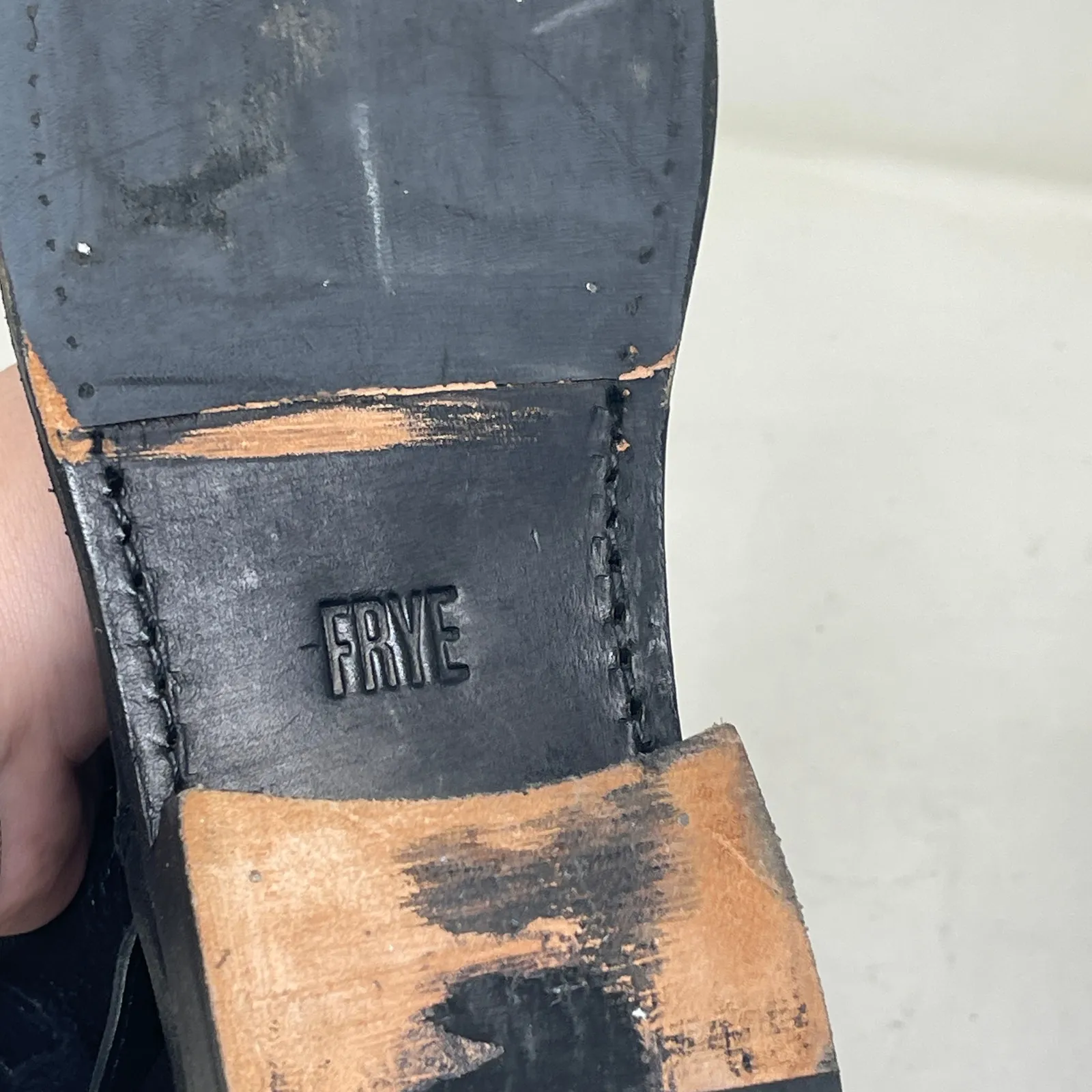 Frye Vicky Black Leather harness Boots Sz 9 - Image 5