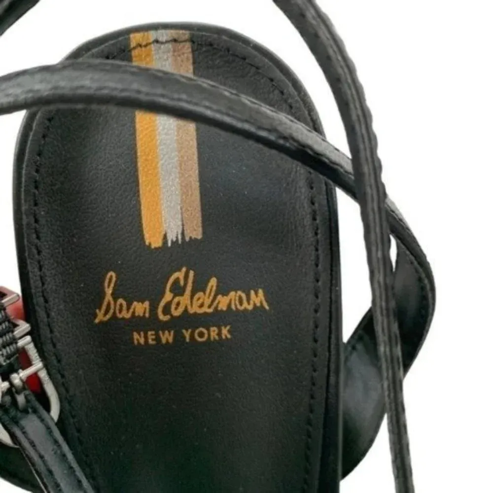 Sam Edelman Leather Kia Strappy Sandal Black Size 10 NWT - Image 10