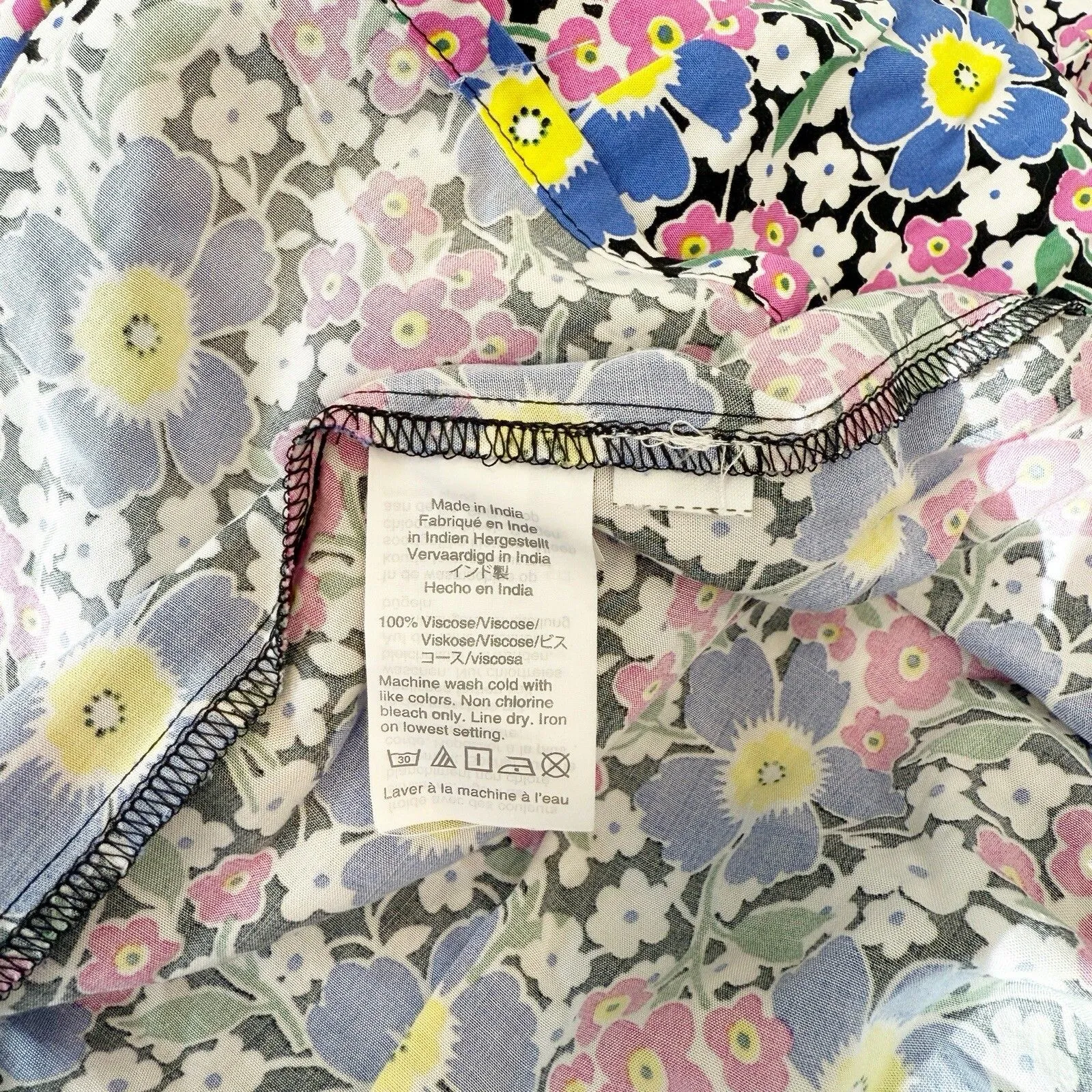 J Crew Womens Floral Wrap Midi Dress Size X Small Retro 70s Daisy Print Boho - Image 7