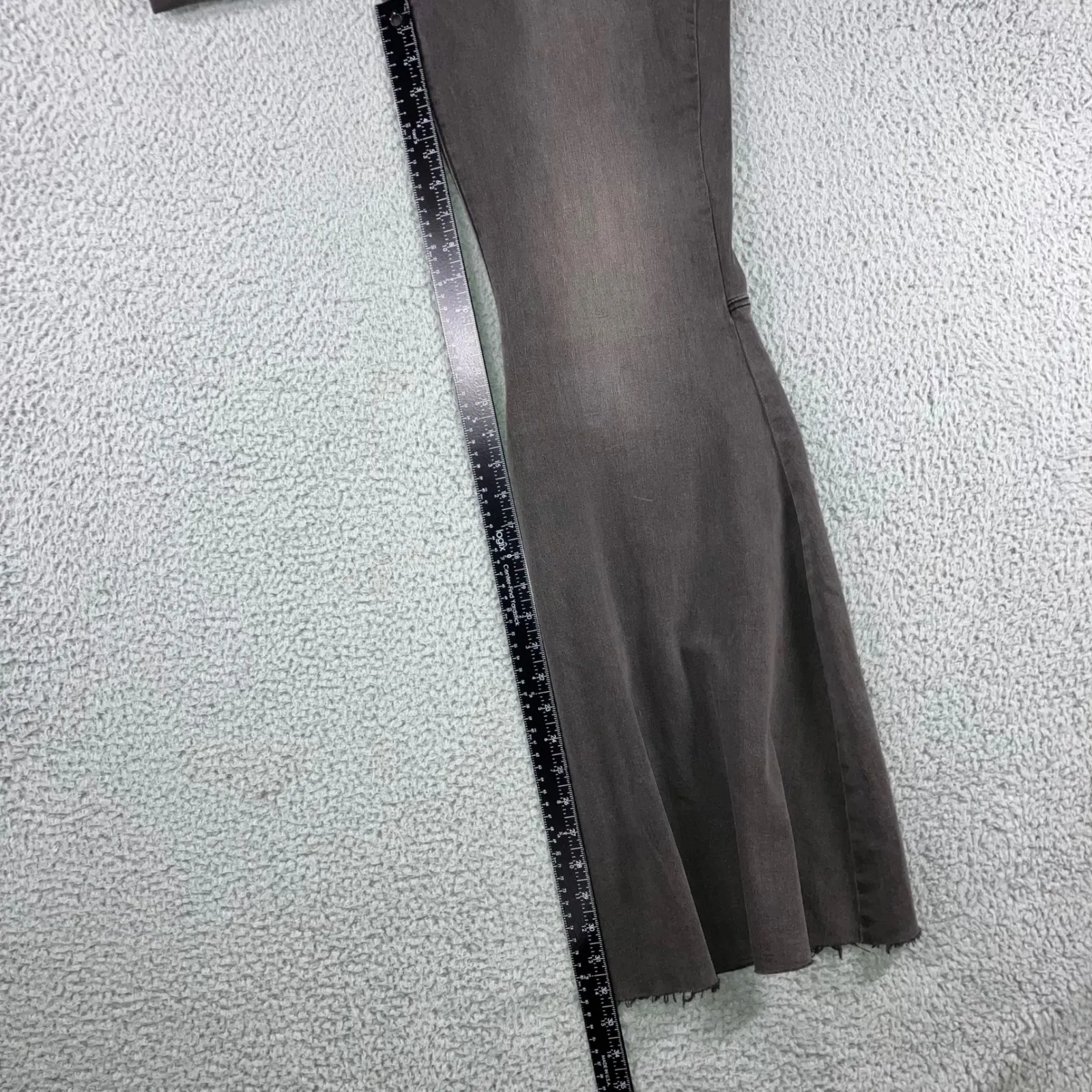 Free People We The Free Smoke Stack Bell Bottom Jeans Women 31 Gray High Rise - Image 5