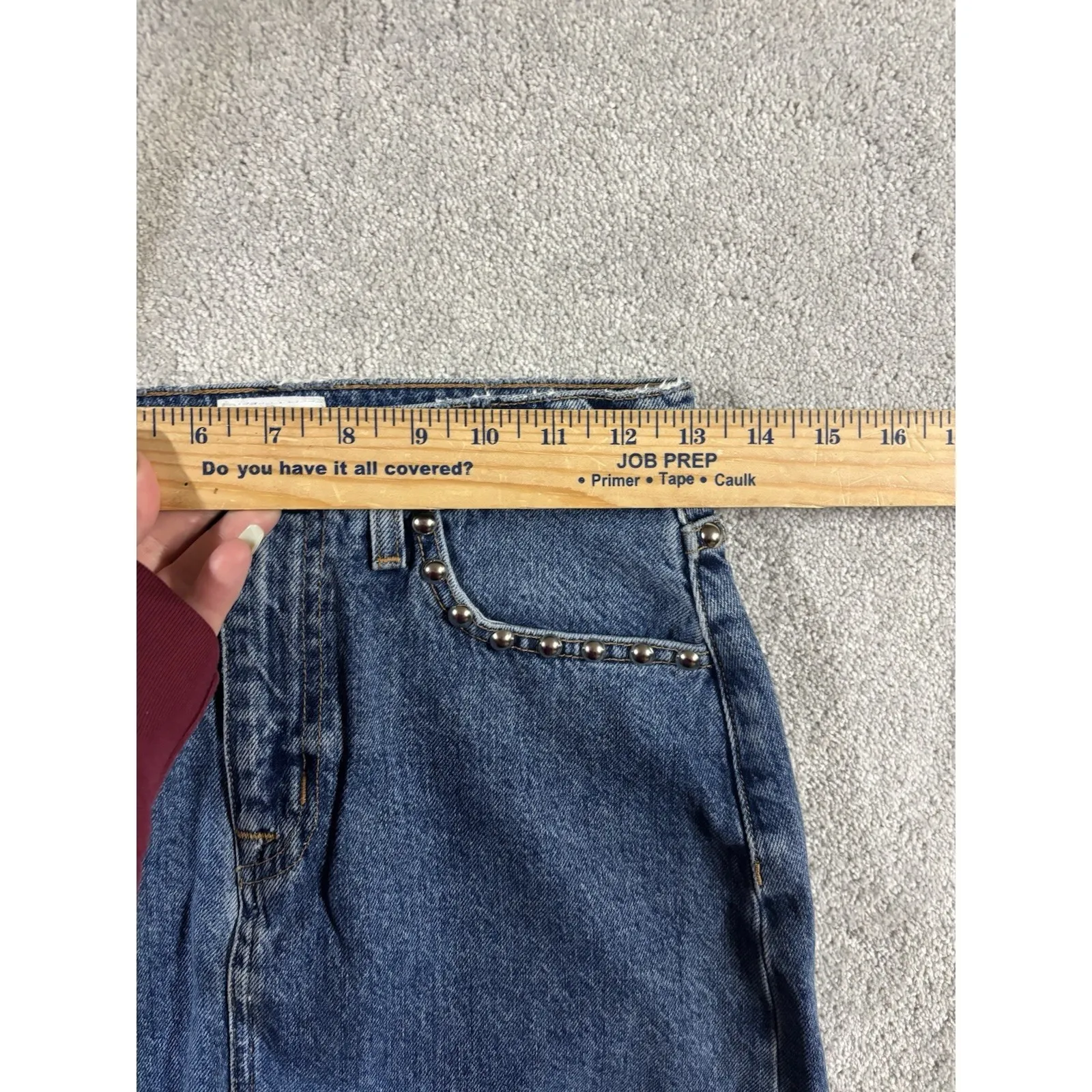 Hudson Jeans The Viper Womens‎ SZ 25 Frayed Hem Denim Mini Skirt Blue Stuffed - Image 7