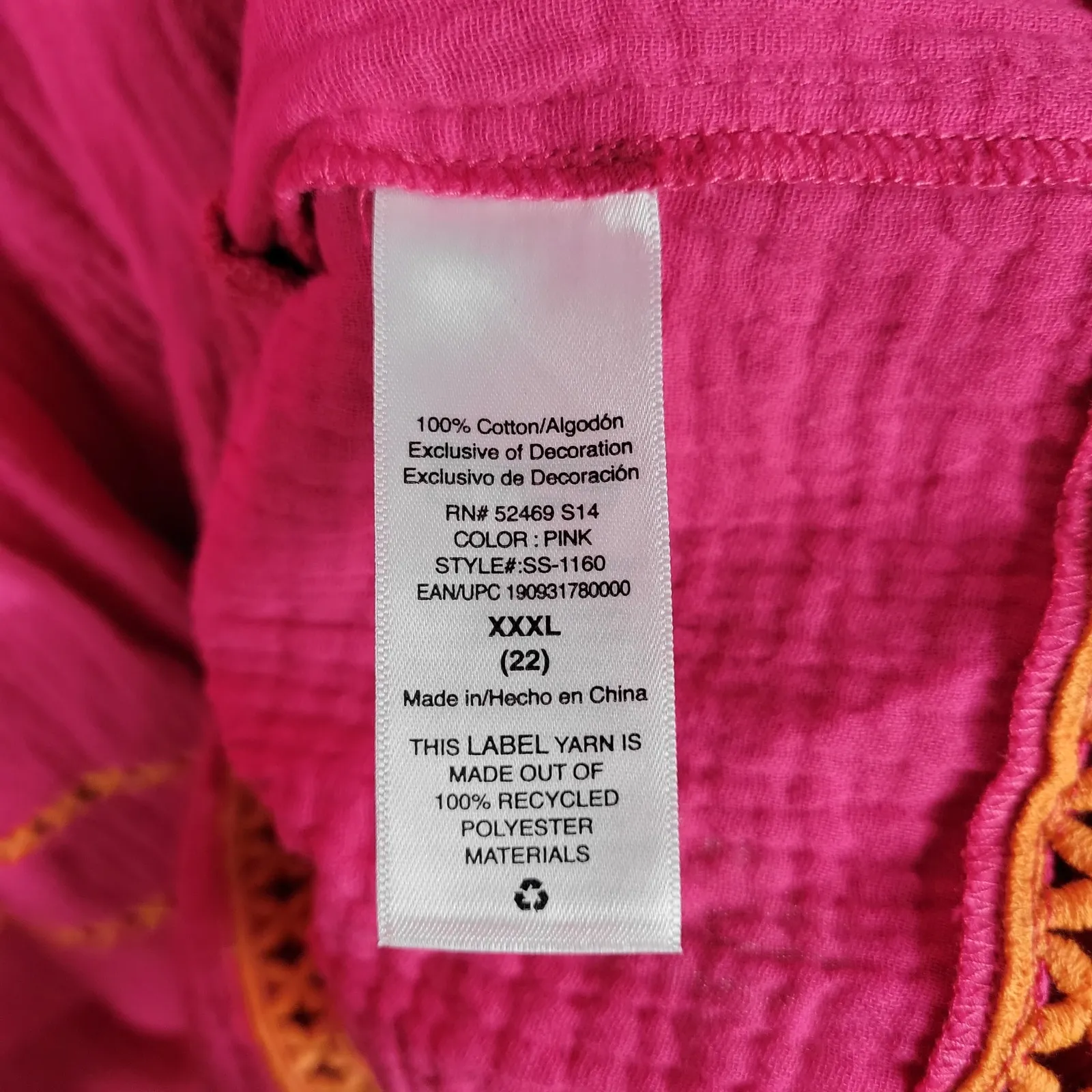 Scoop Womens Dress Sz 3XL Bright Pink 3/4 Sleeve Lace Detail Tiered Mini Belted‎ - Image 11