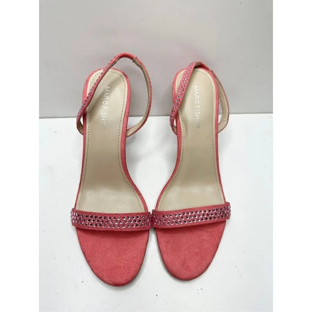 Marc Fisher Sandals Womens Size 8 Betila Slingback Heels‎ Rhinestone Accents - Image 6