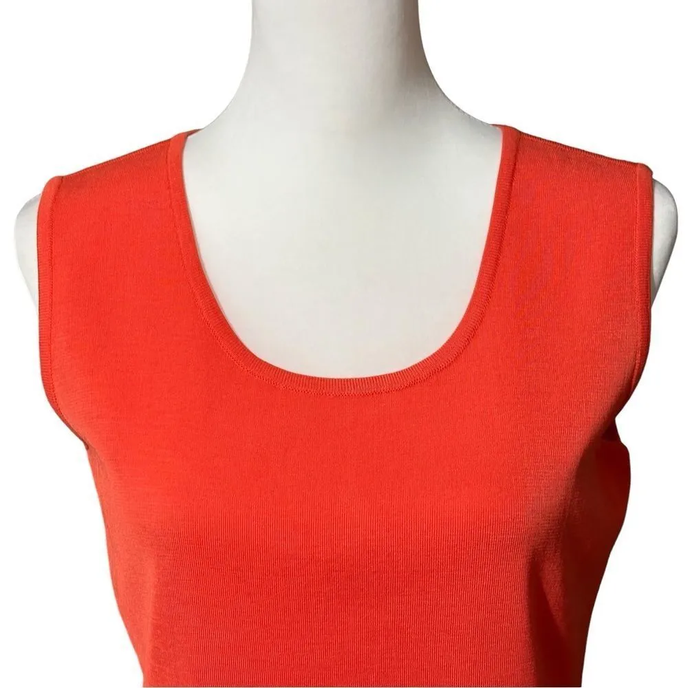 Ming Wang Orange Knit Sleeveless Top Sz S NWT - Image 3