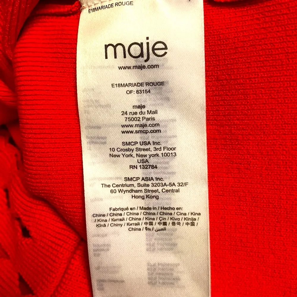 Maje
Maria Blouse Cut Stretch Knit Sweater Size 1” - Image 8