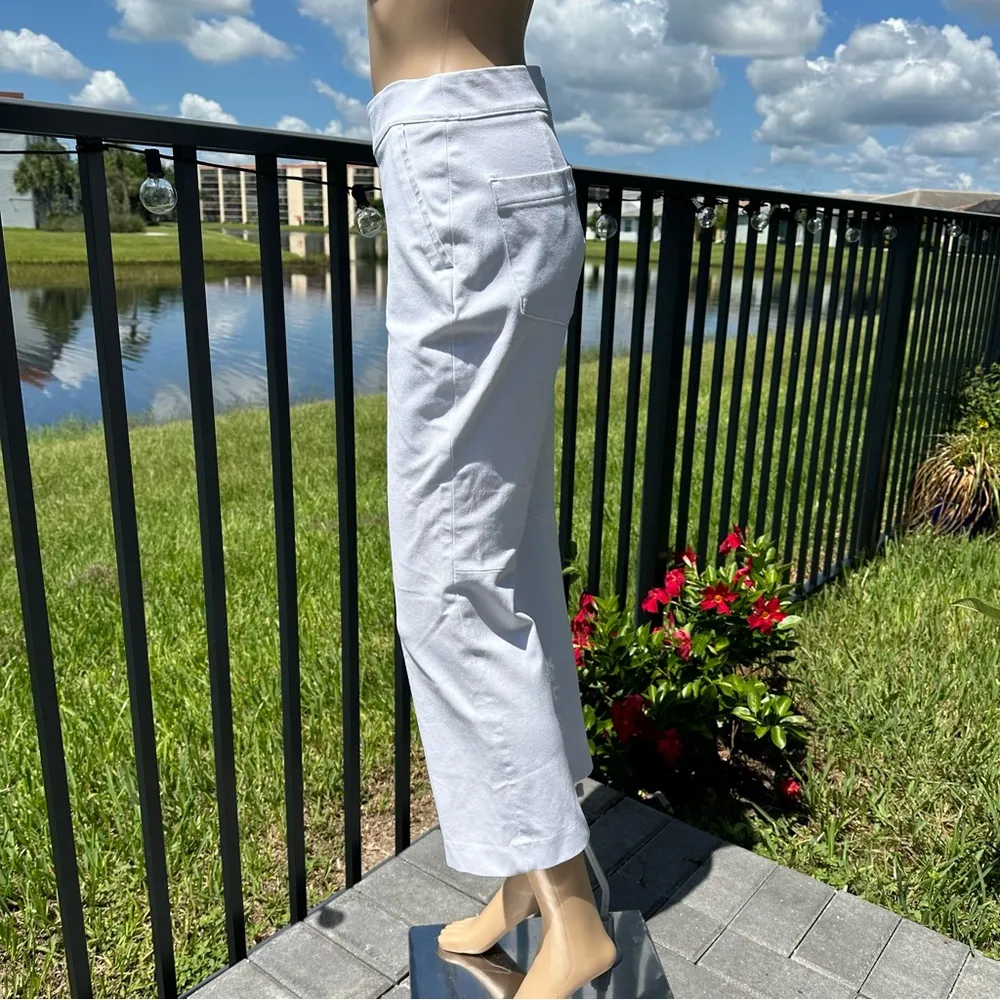 white  silver technology pull on pants sz S - Image 2
