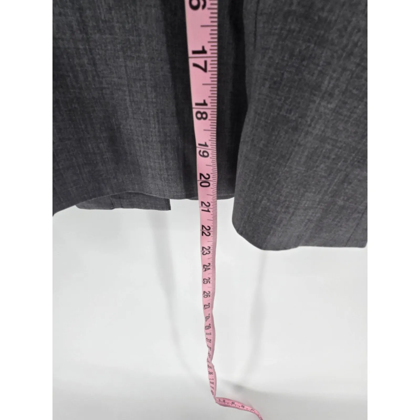 Theory Women's Gray Wool‎ Blend Button Front Cropped Blazer Jacket Size 8 - Image 6