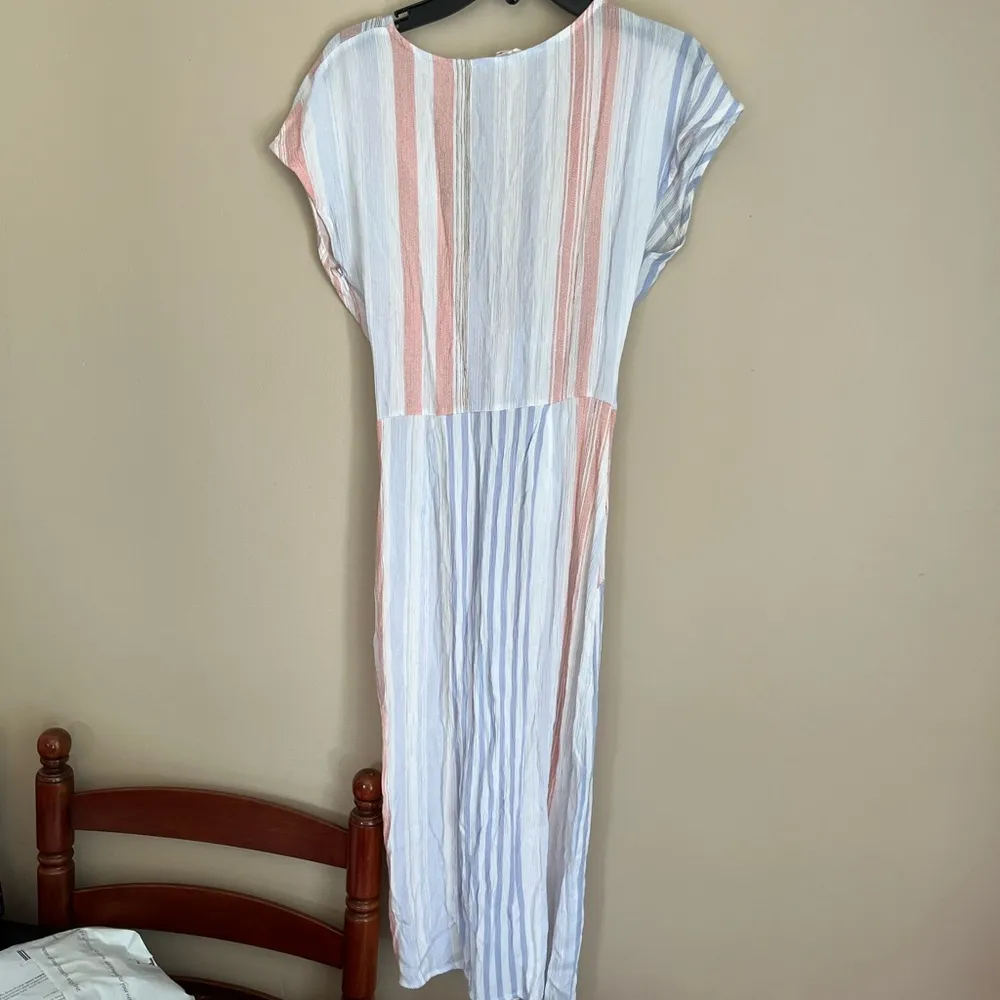 Promesa By the Sea Blue Striped MIDI Dress - Image 5