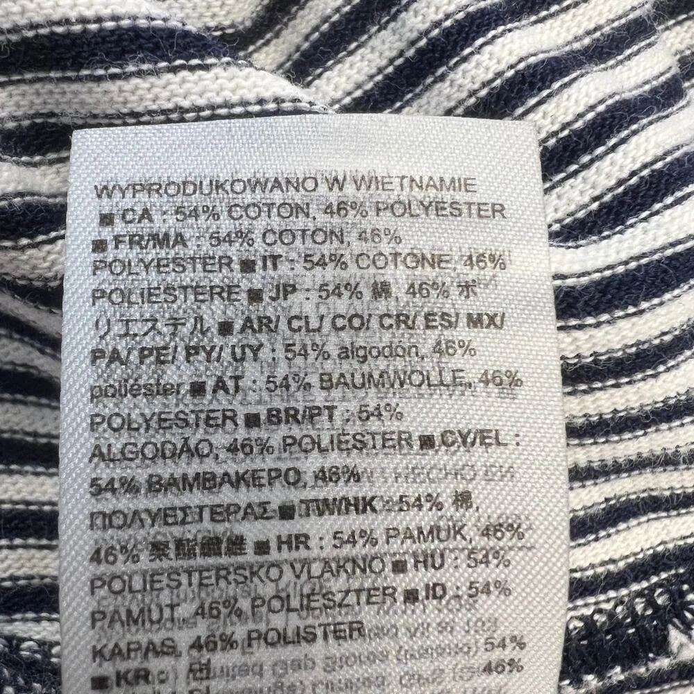 Gap Maternity navy blue & white pinstripe shift dress w/ nursing zippers Size M Size M - Image 12