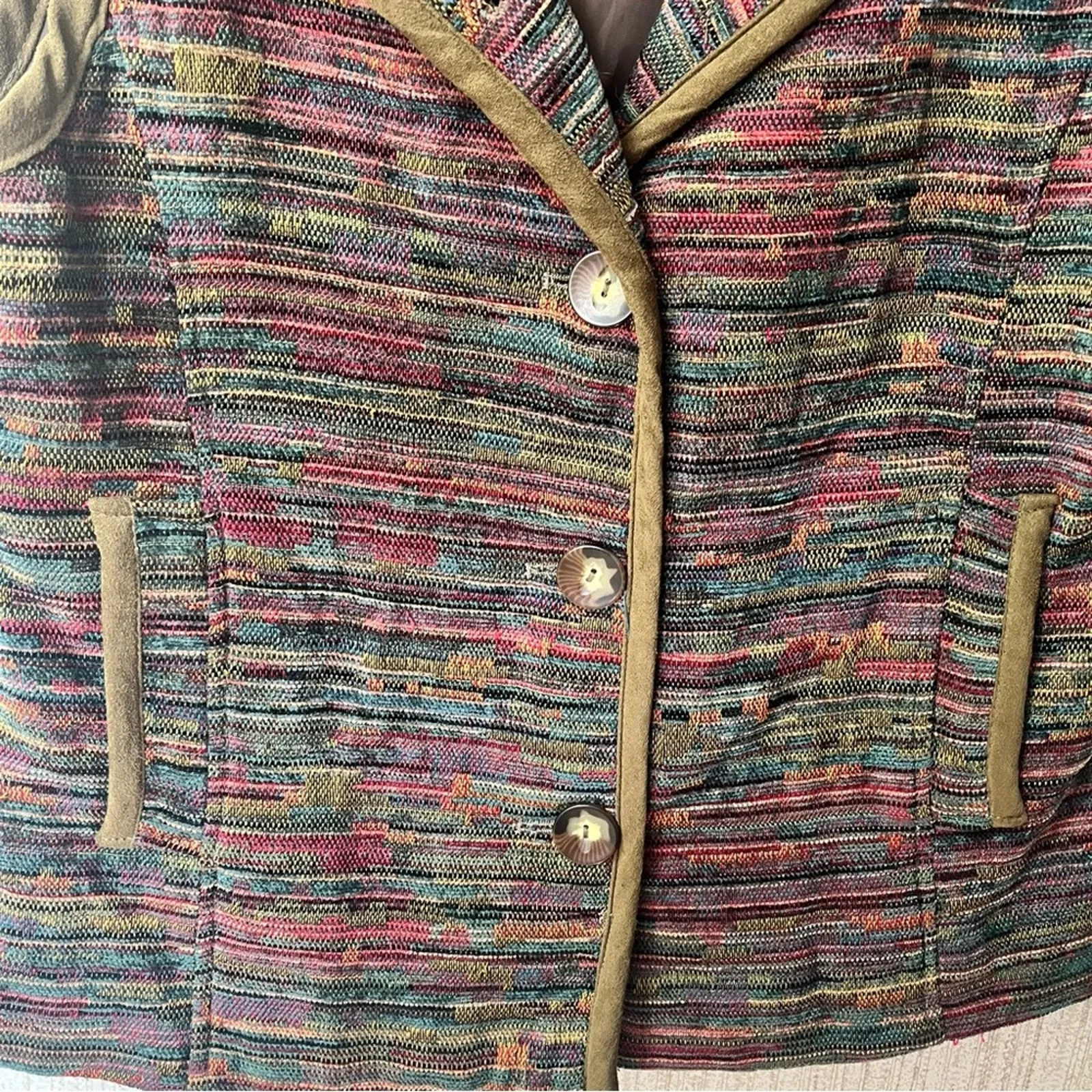 Christopher & Banks Multi Color Button Front Vest Size‎ Medium - Image 4