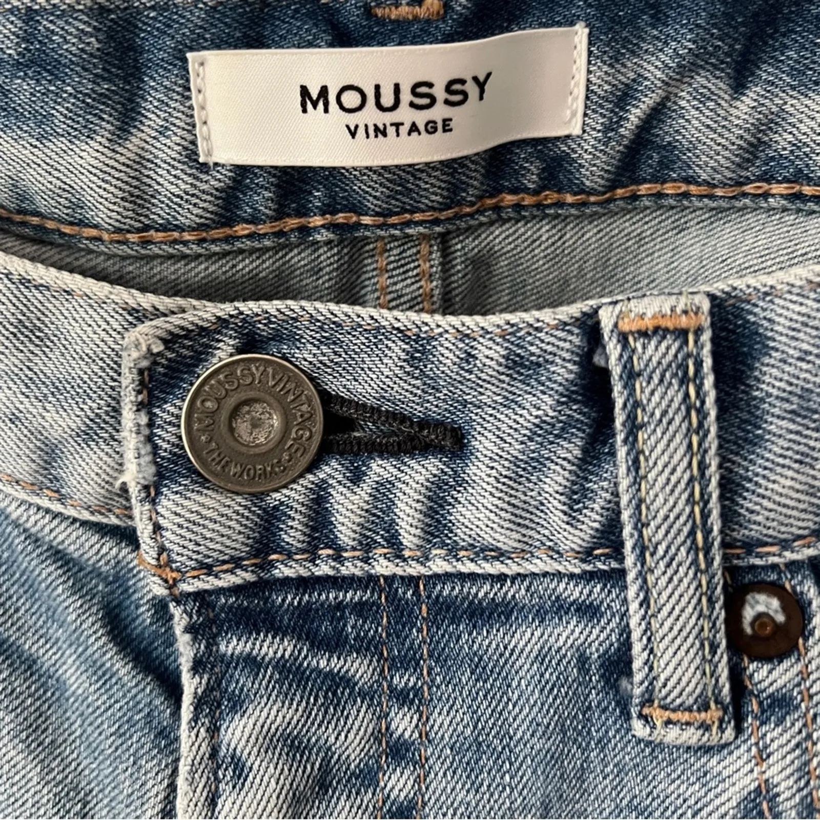 Moussy Altawoods Distressed Ripped Ankle Skinny Jeans 27 Light Blue Wash - Image 4