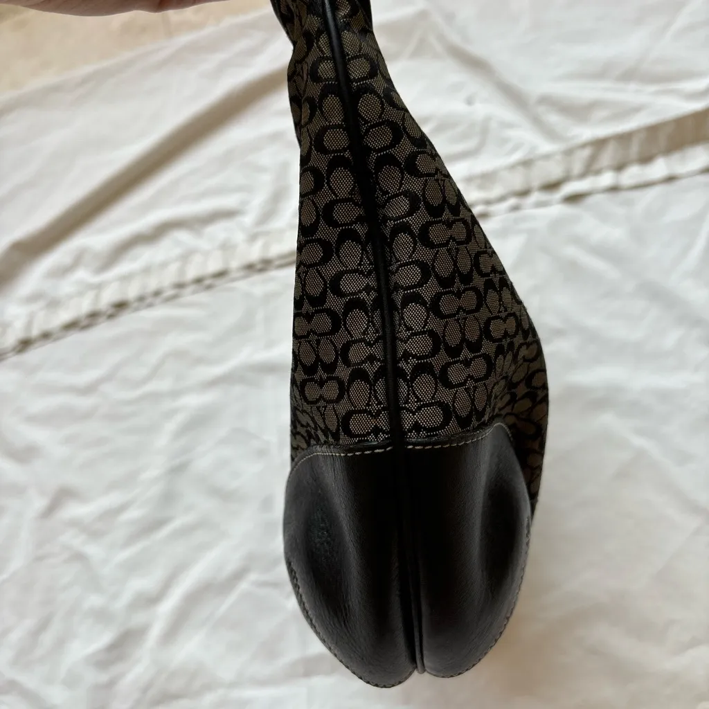 Vintage Signature Black Hobo Bag with signature C’s - Image 4