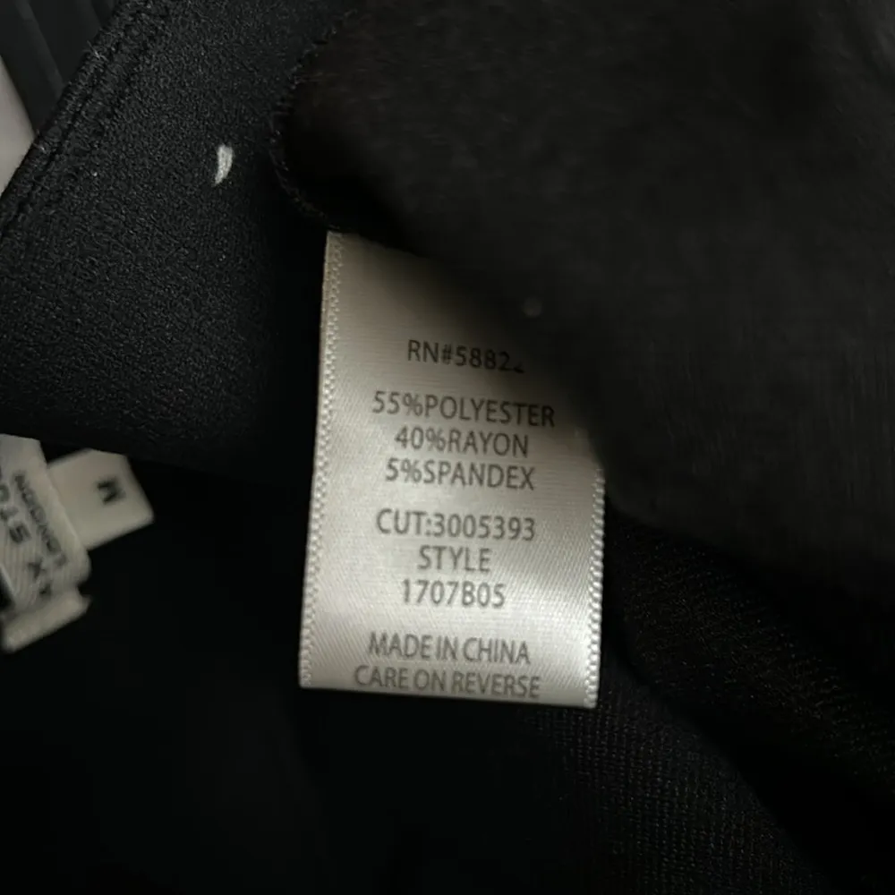 Max Studio Black Pinstripe Wide Leg Trousers Medium - Image 6