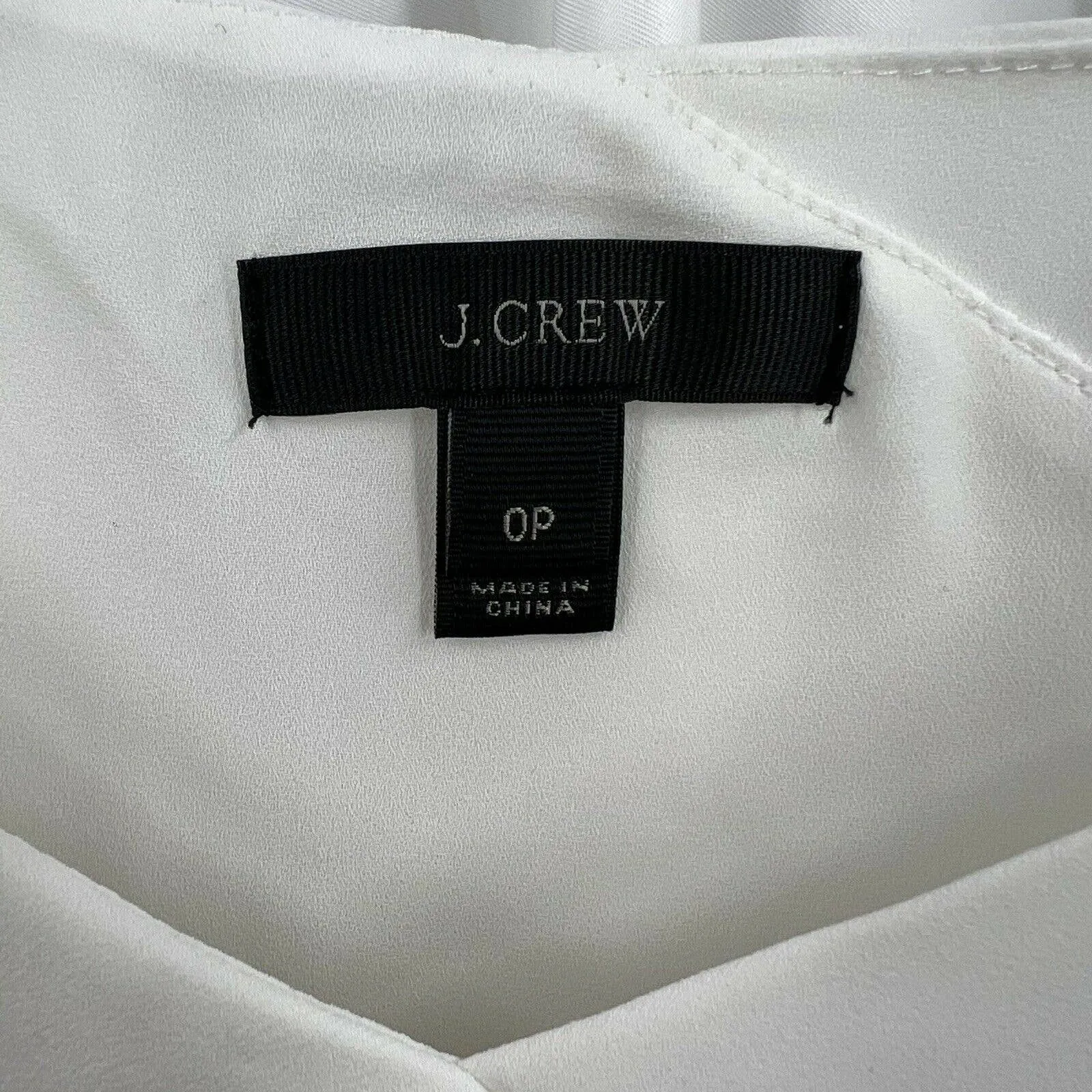 J‎ Crew Ruffle Front White Camisole Size 0 Petite - Image 4