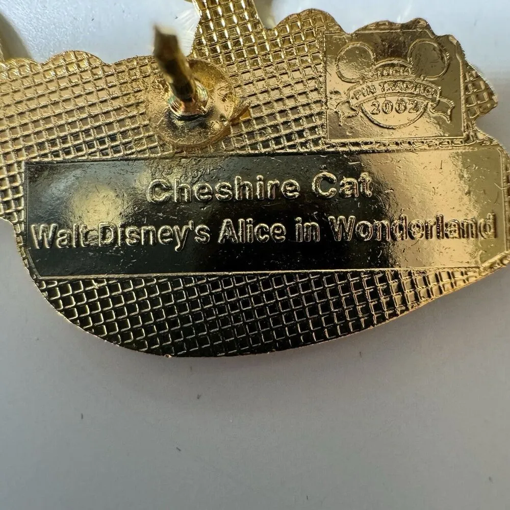 Vintage Disney Cheshire Cat Pin Alice in Wonderland 2002 Official Trading LE New - Image 6