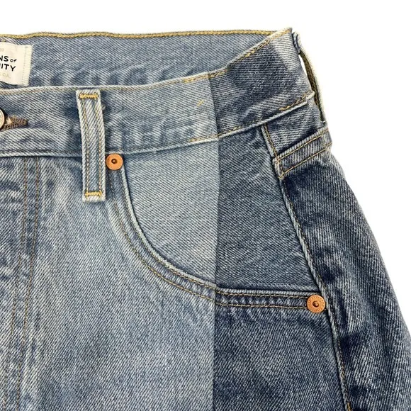 Citizens of Humanity Pieced Horseshoe Wide Leg Jeans Sz 26" Barrel Fracture Wash - Image 12