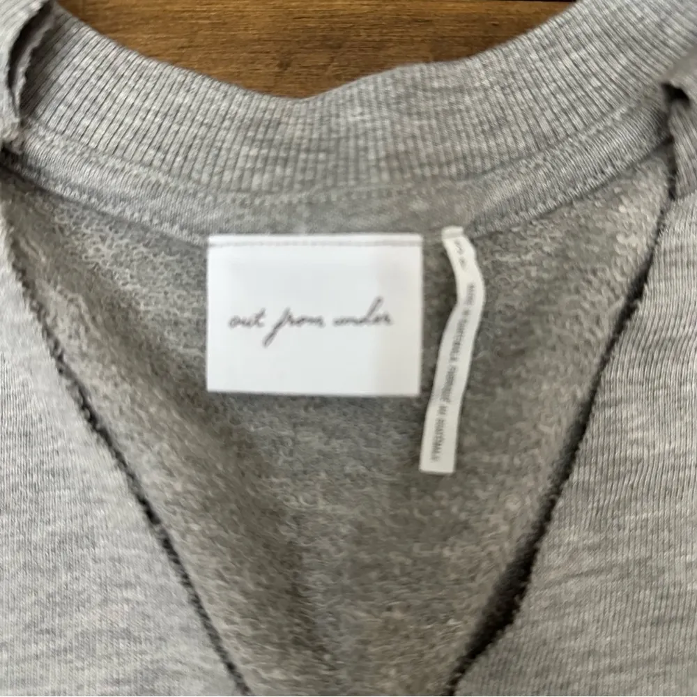 Urban Outfitters Out From Under raw edge NWOT Gray Sweatshirt SMALL - Image 4