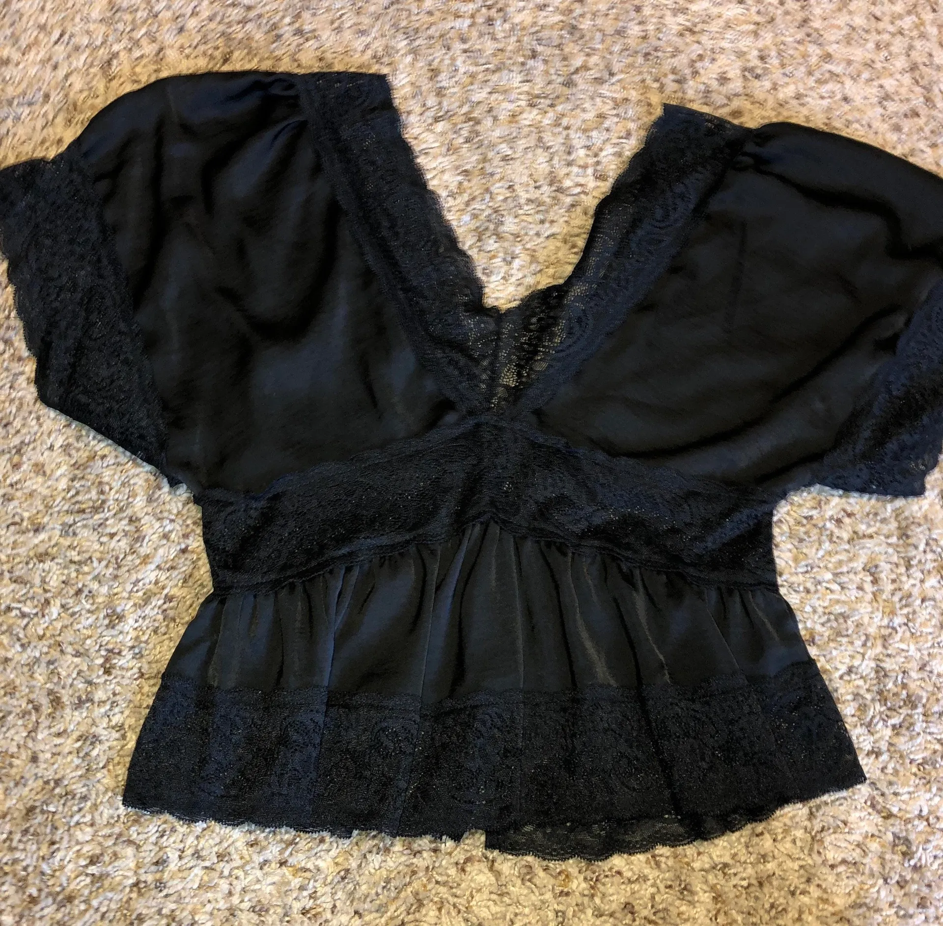 Forever 21 Satin Lace Trim Top - Image 2