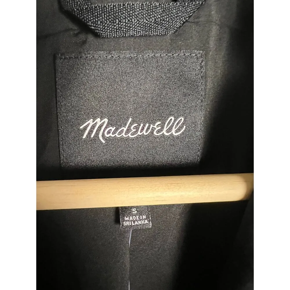 Madewell  Black Oversized Relaxed Softdrape Blazer Jacket Size Small - Image 14