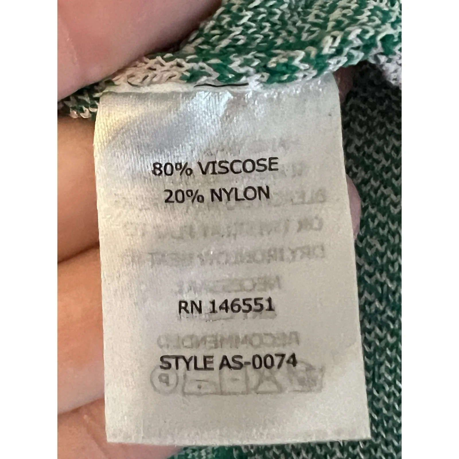 Ronny Kobo Check Plaid Short Sleeve Sweater Green and White Size Large Preppy - Image 4