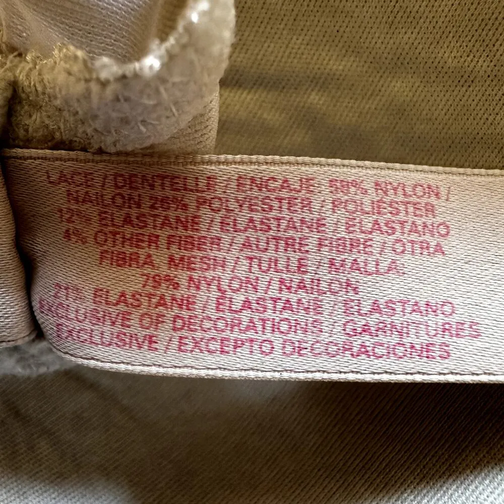 Victoria's Secret Very Sexy Balconette Bra Lace Adjustable Underwired White 32A - Image 3