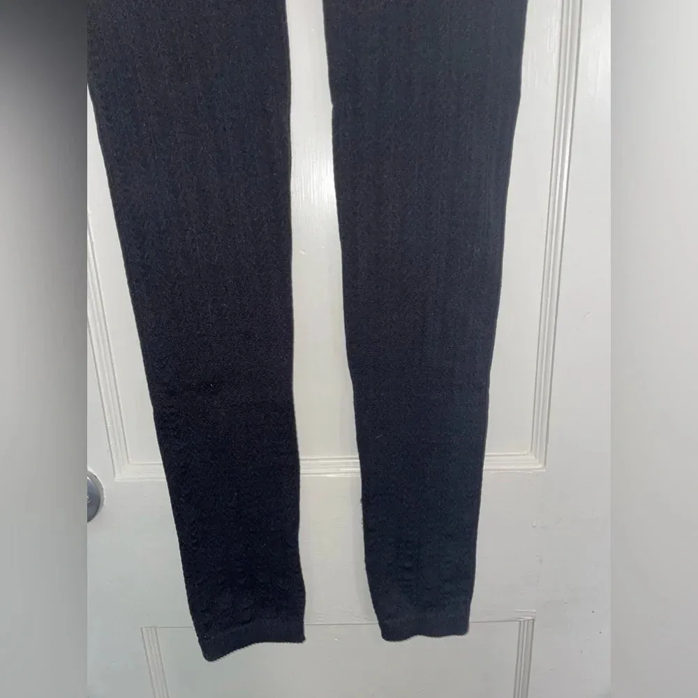 MTLA Kristin Fleece Cable Knit Legging​ Black Size M - Image 5