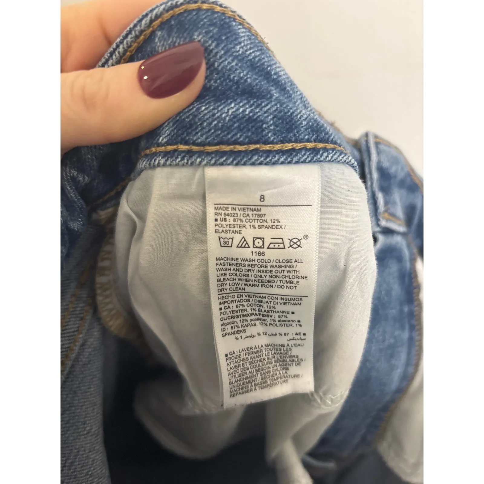 Old Navy O.G. Straight Jeans Womens 8 Courtney Medium Blue Curvy High Waisted - Image 4