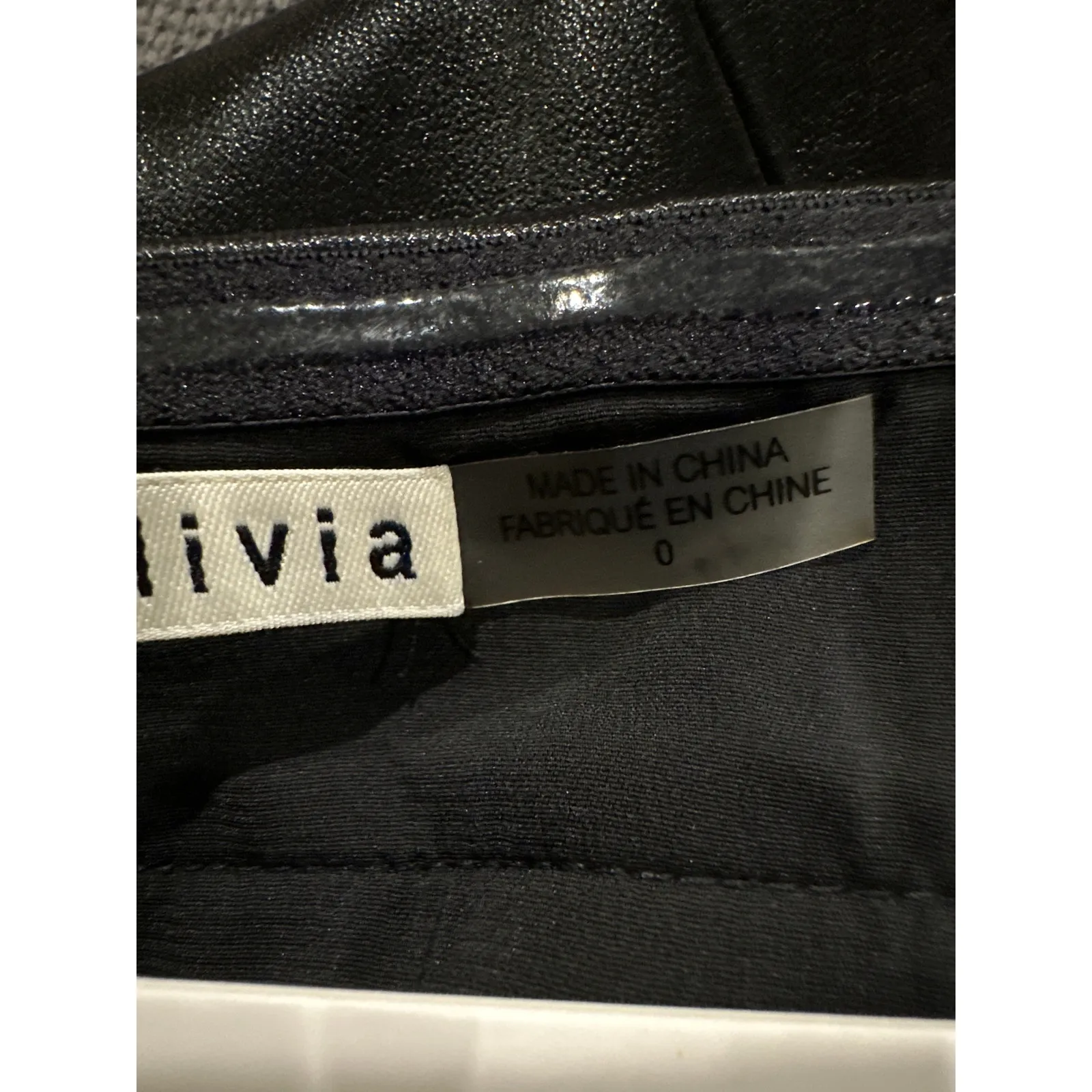 Alice + Olivia Kelly Strapless  Vegan Leather Mini Dress US 0 Black Stretch - Image 4