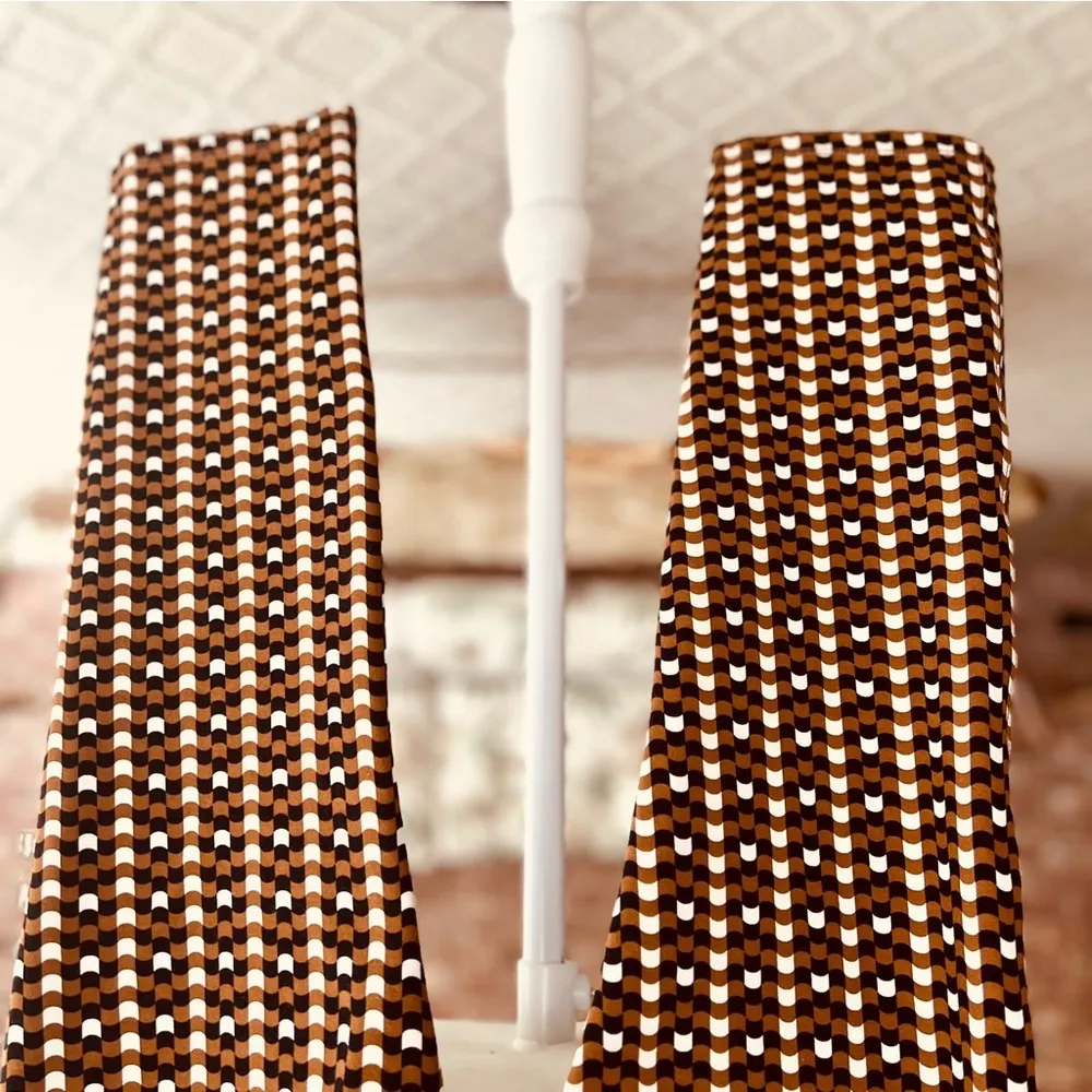 Maeve Anthro Checkered Pants Slim Ankle 8 Brown Black Knit Retro Mod Stretch - Image 12