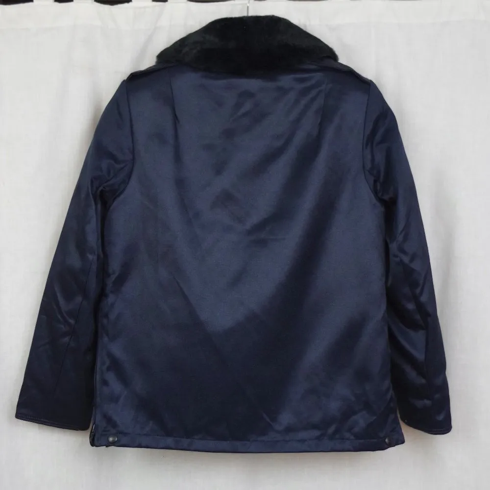 New Old Sock USA Made Blauer Uniform Nylon Bomber Style Jacket Size 10 Blue - Image 8