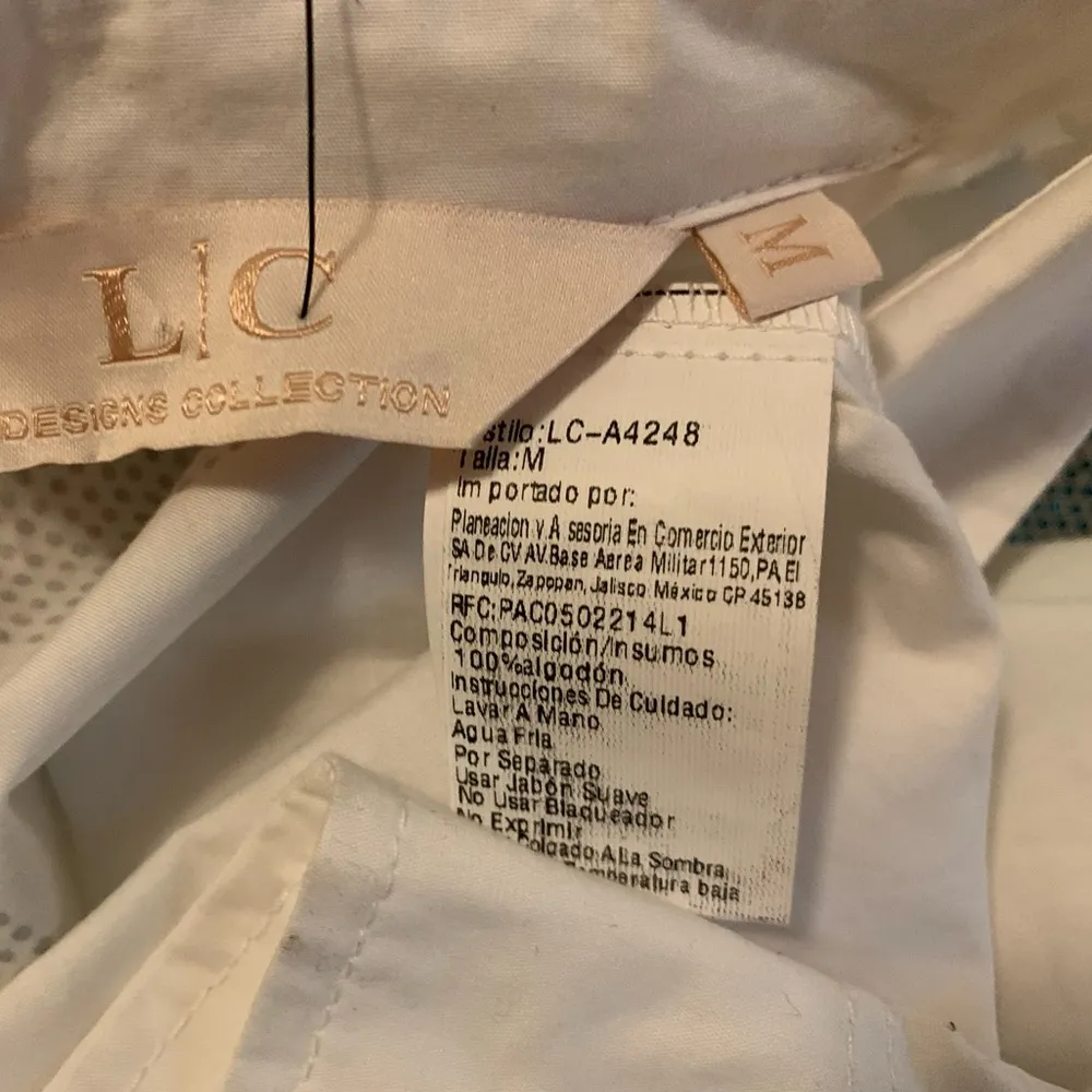 NWT rhinestone star oversized shirt white poplin size M Size M - Image 11