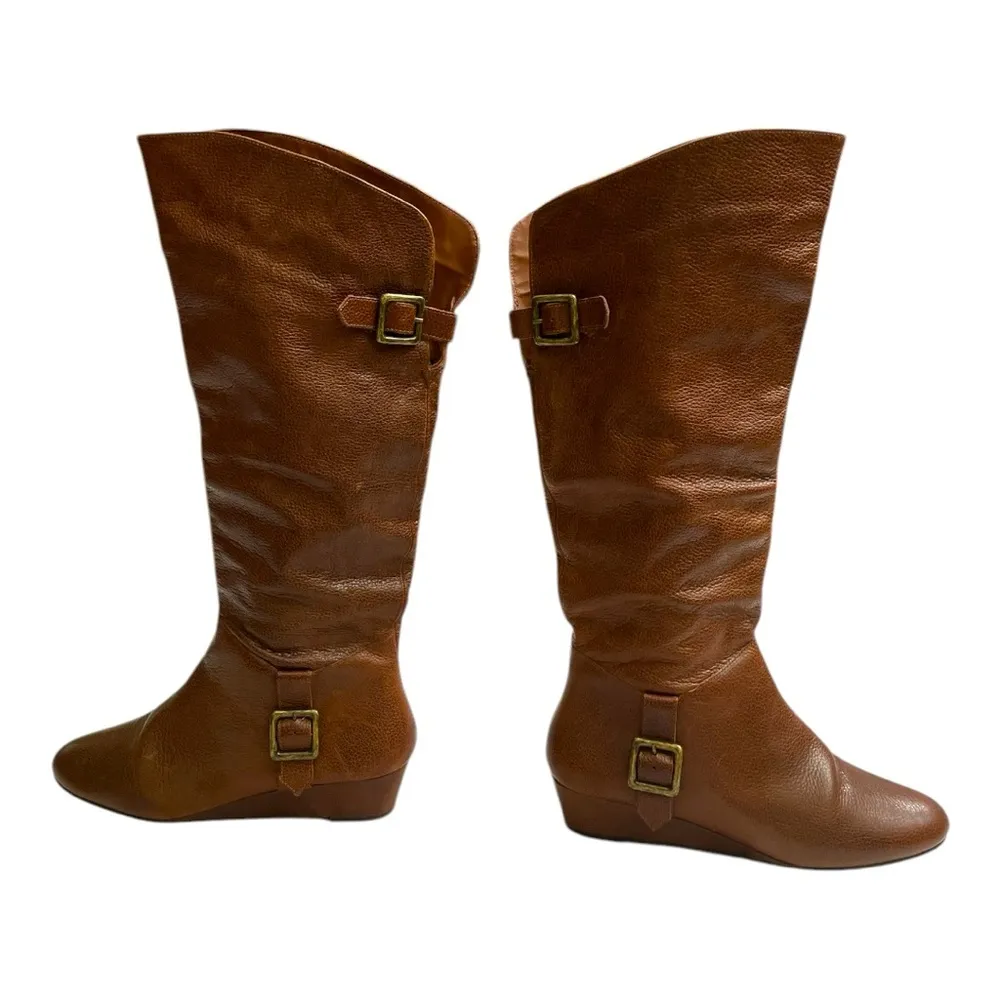 Cognac Leather Boots/Cathy
Jean/Size 7 - Image 6