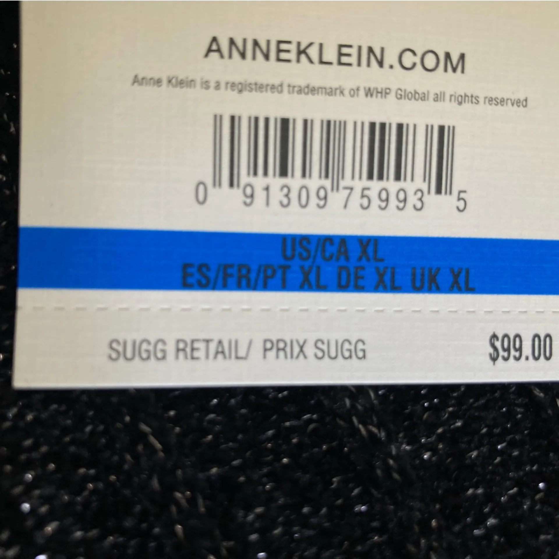 Anne Klein Black Metallic Turtleneck Sweater XL NWT - Image 9