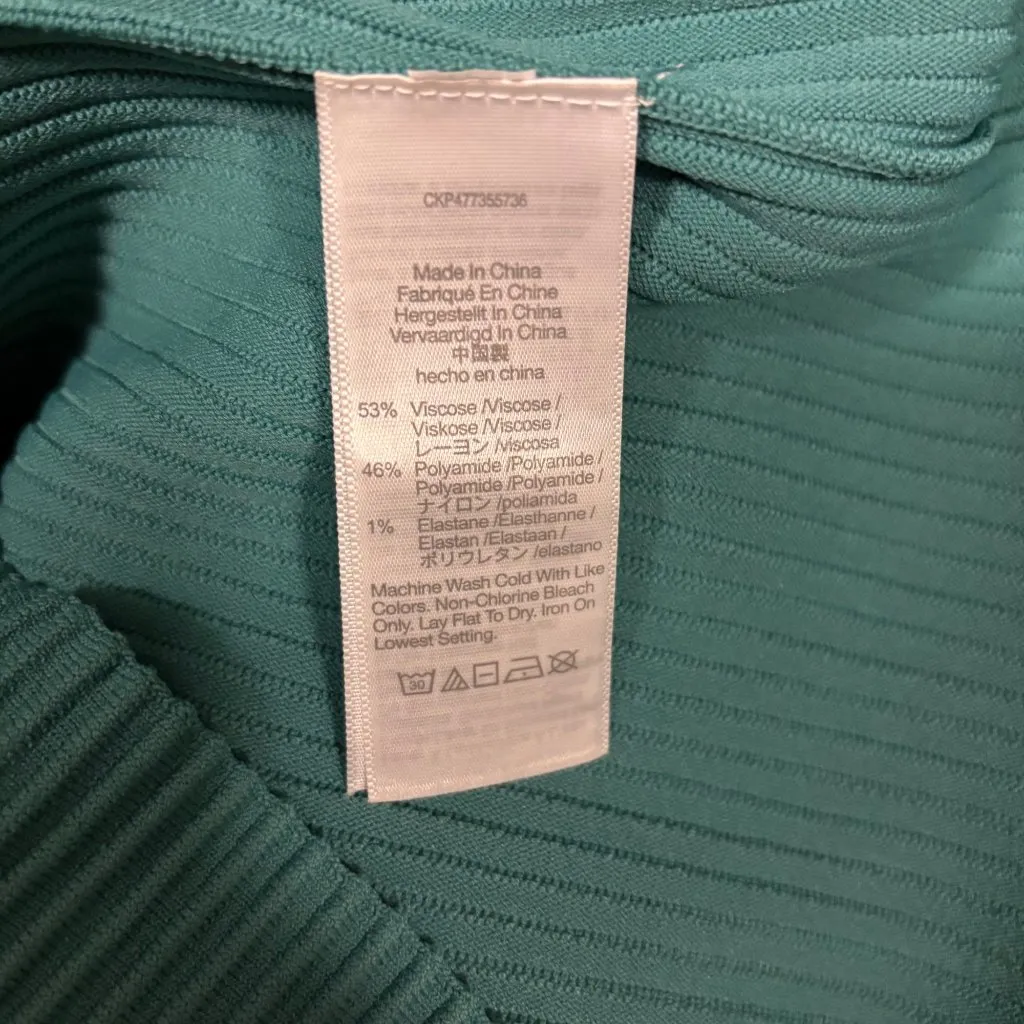 Madewell Ottoman Crop Sweater Tee Size S Turquoise Waters Short Sleeve - Image 5