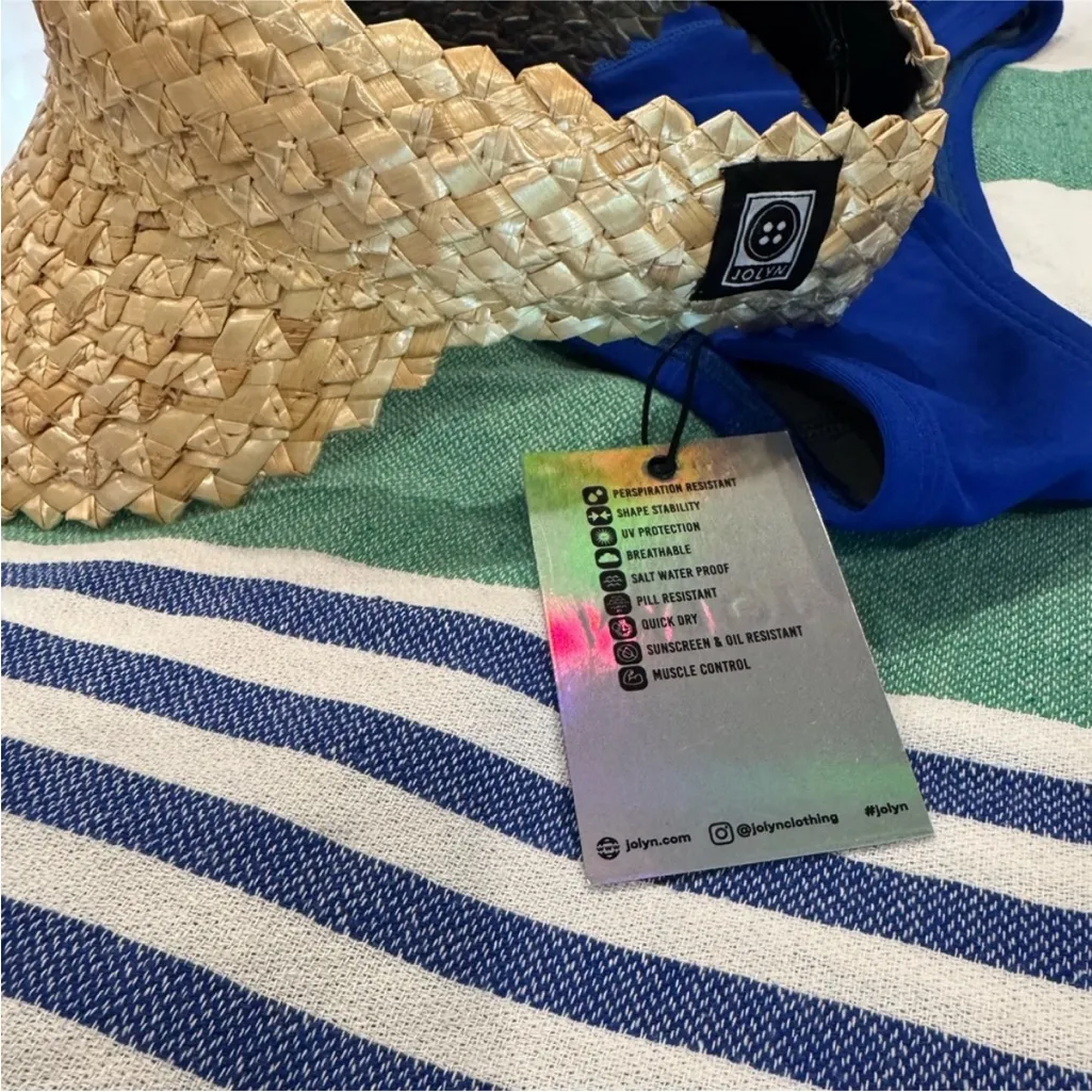 Jolyn Straw Beach Visor Tan - Image 9