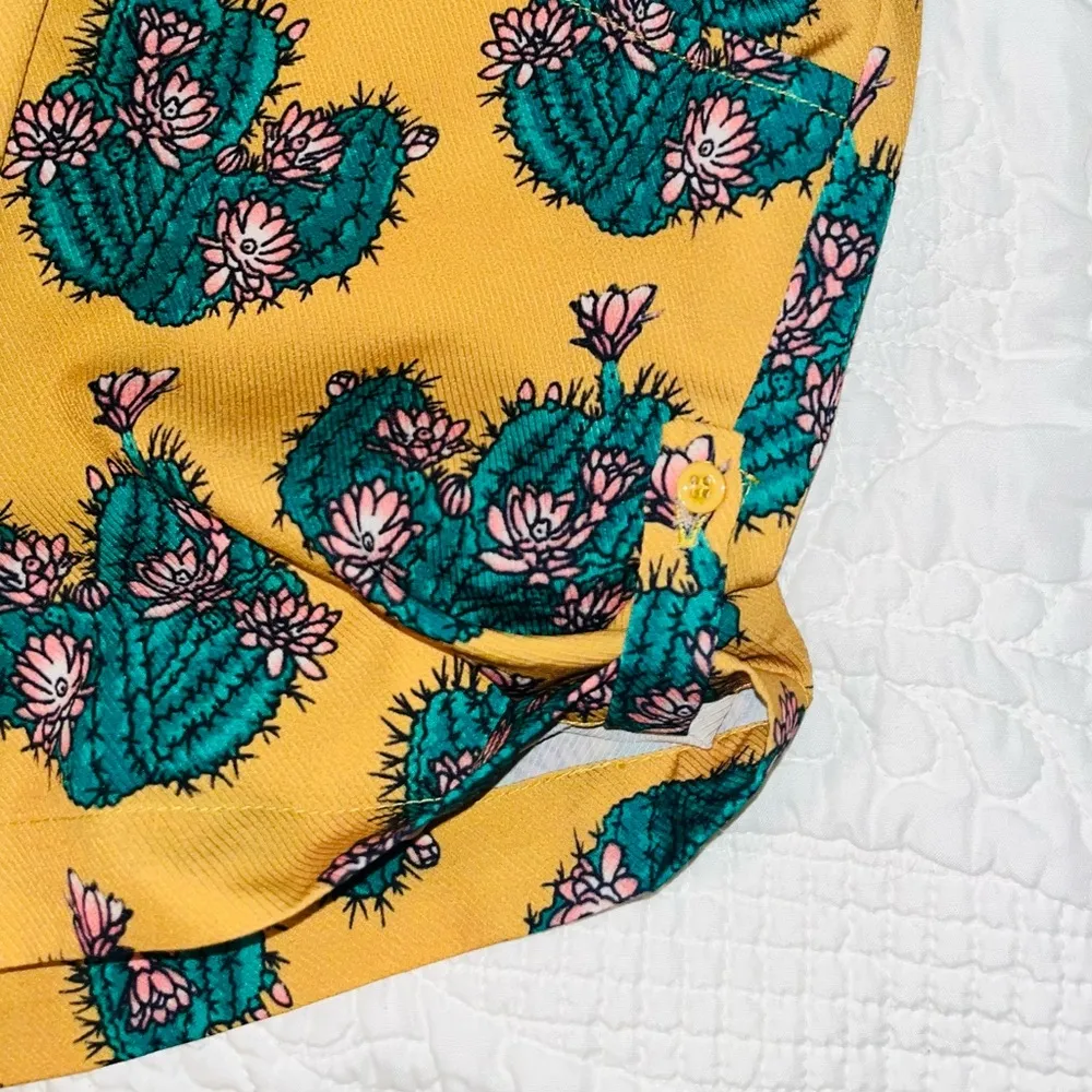 TRAFFIC PEOPLE Cactus Romper Sz M UNIQUE! Gold Size M - Image 6