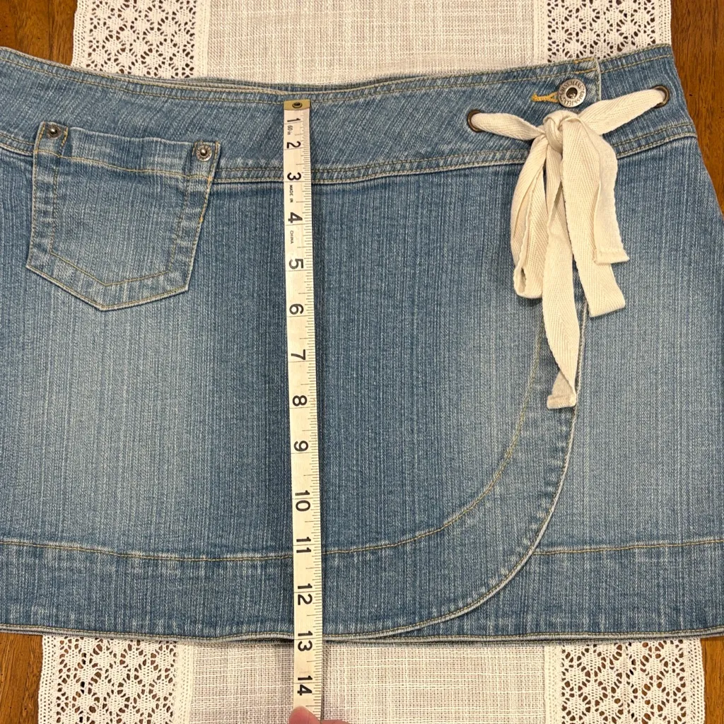 Guess  Wrap Front Denim Mini Skirt - Image 5