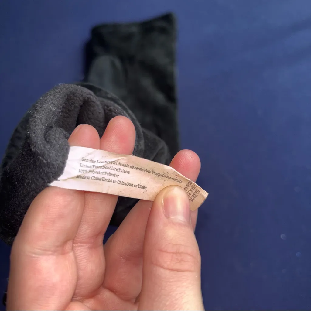 Leather Gloves Black - Image 4