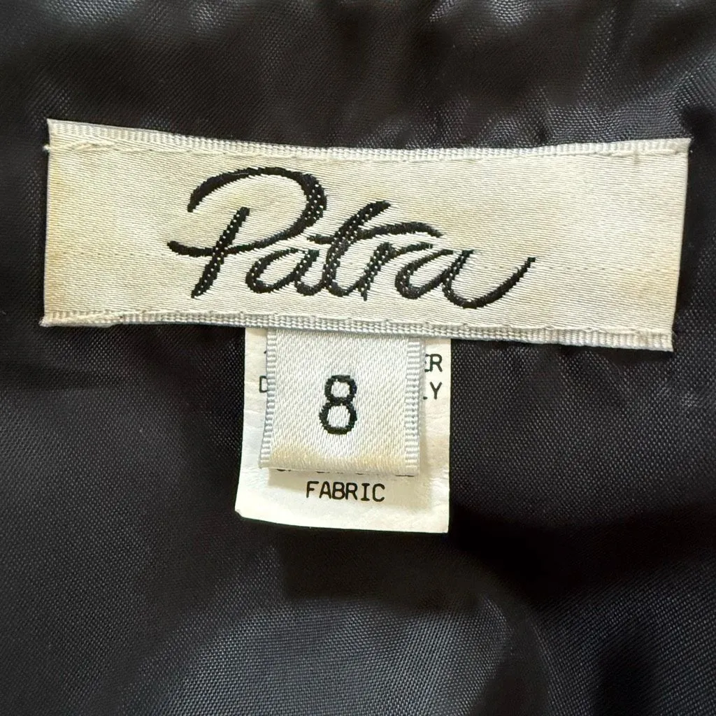 Vintage 80s Patra Tuxedo Blazer Wrap Dress Black 8 - Image 8