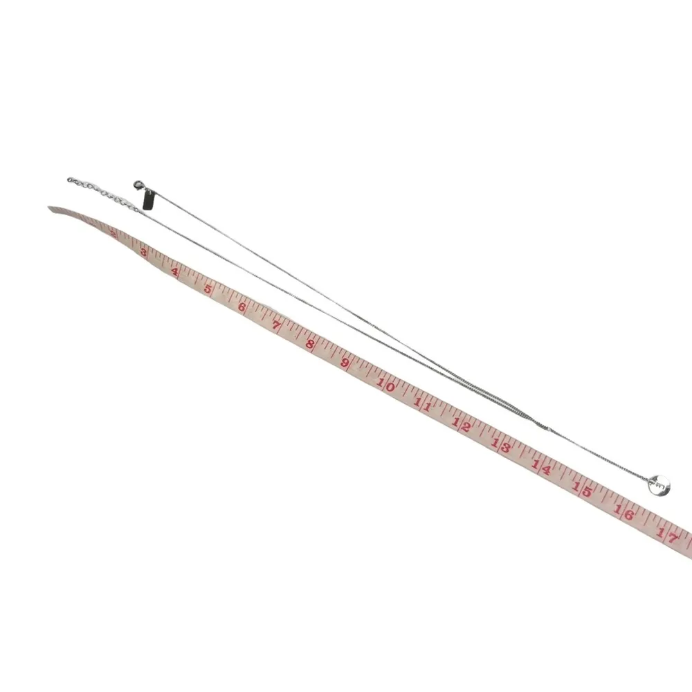 American Eagle Silver Tone E Monogram Initial Y Chain Necklace - Image 9