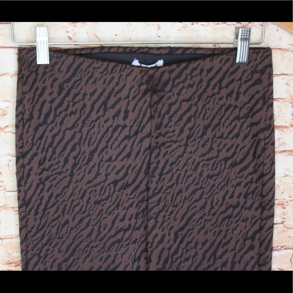 Zara Animal Print Flare Cropped Pants Blogger Fav - Image 3